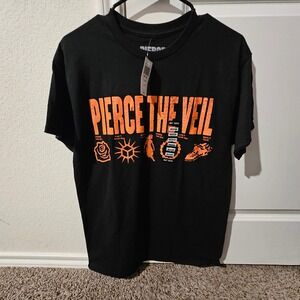 Pierce The Veil Band New T Shirt Black Orange Hot Topic Mens Medium